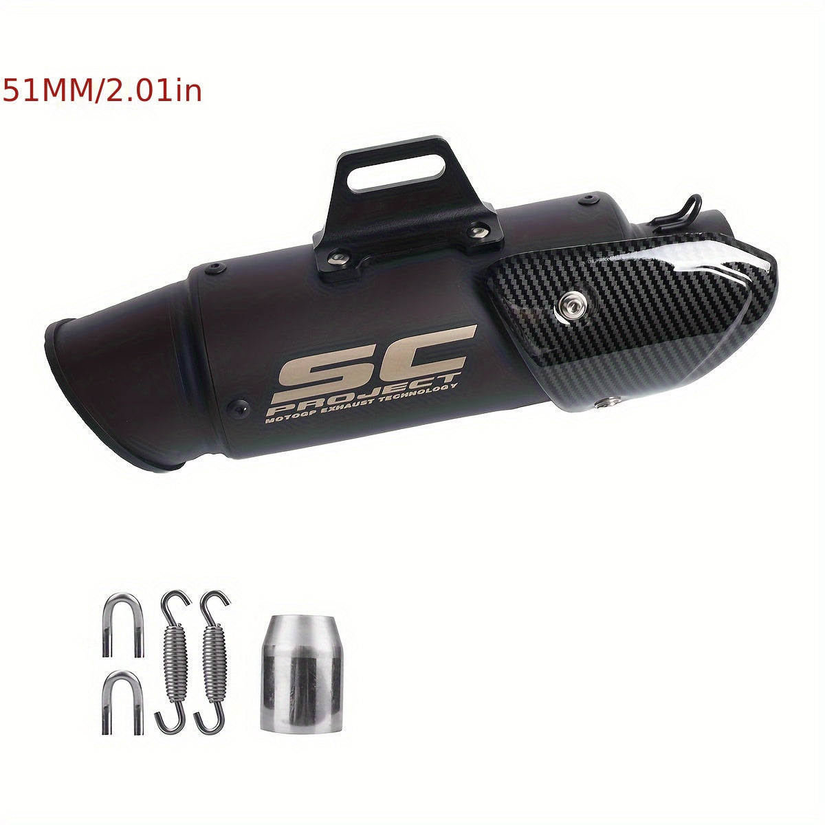 Motorcycle Exhaust 51mm - Fits Most Models