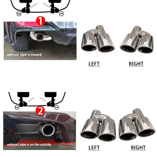 Univeral stainless exhaust double pipe