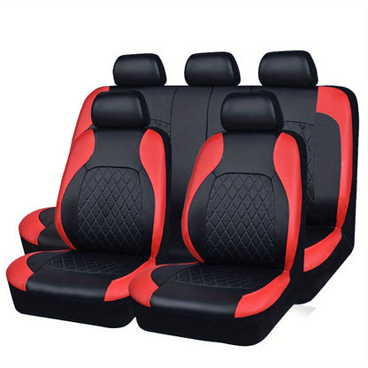 PU Leather Car Seat Covers for 5-Seater Vehicles