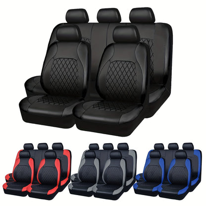 PU Leather Car Seat Covers for 5-Seater Vehicles