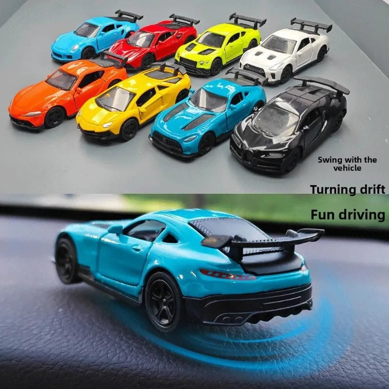 Mini Drift Car for Dashboard - Rotating Tail Swing Model