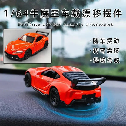 Mini Drift Car for Dashboard - Rotating Tail Swing Model