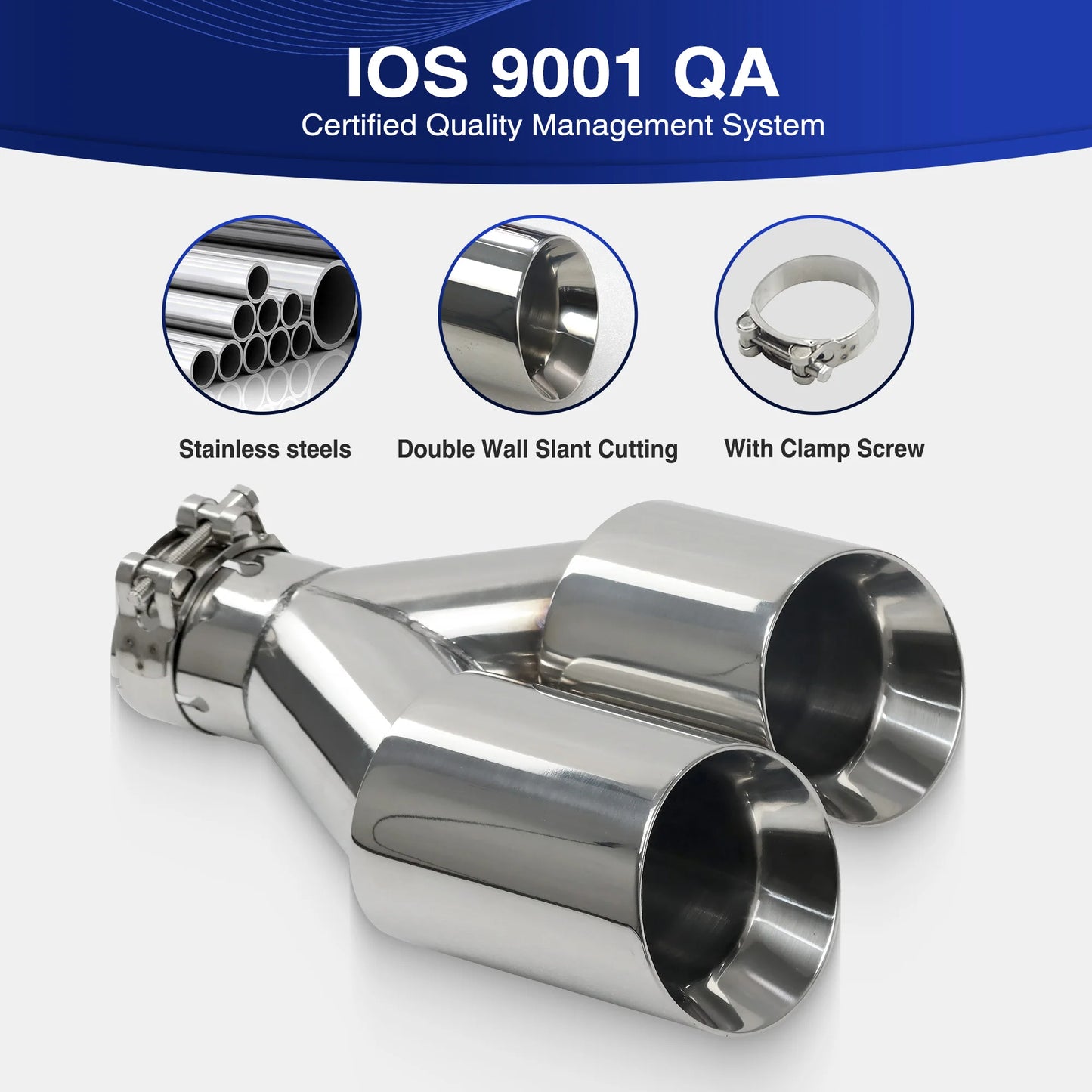 Exhaust Racing double Pipe Stainless