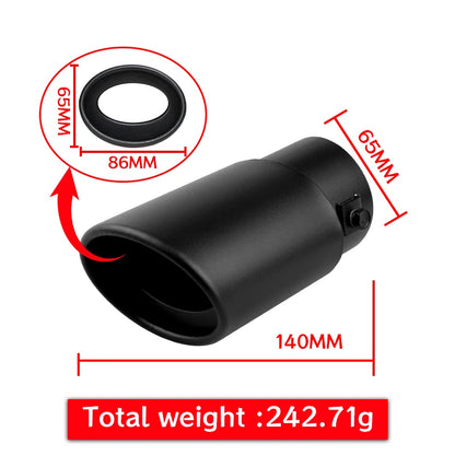 2.5" Black Car Exhaust Muffler
