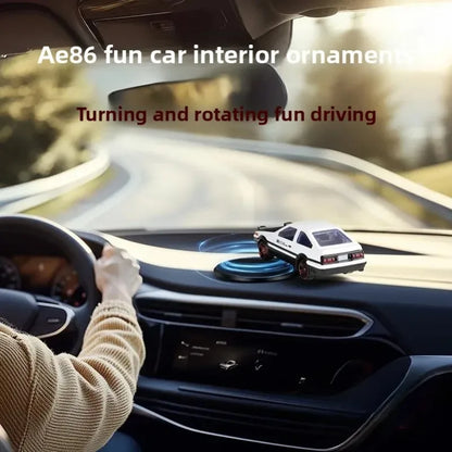 Mini Drift Car for Dashboard - Rotating Tail Swing Model