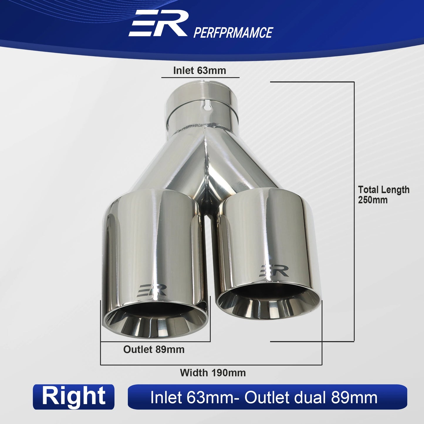 Exhaust Racing double Pipe Stainless