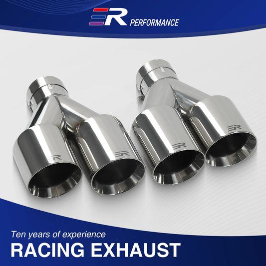 Exhaust Racing double Pipe Stainless