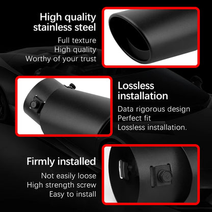2.5" Black Car Exhaust Muffler