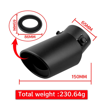 2.5" Black Car Exhaust Muffler