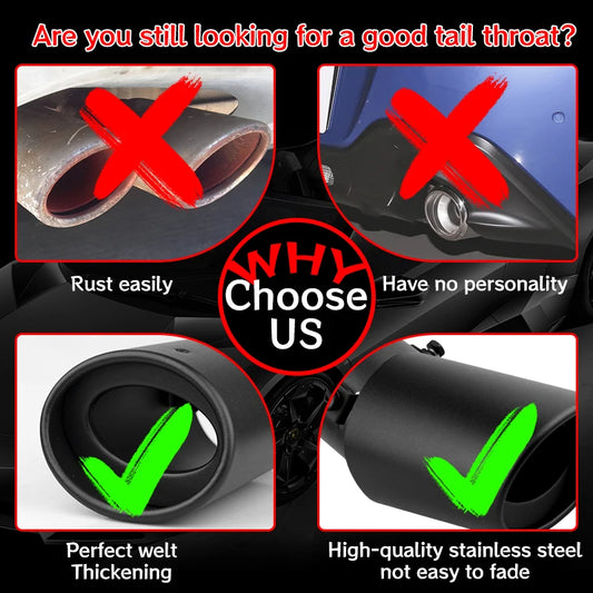 2.5" Black Car Exhaust Muffler