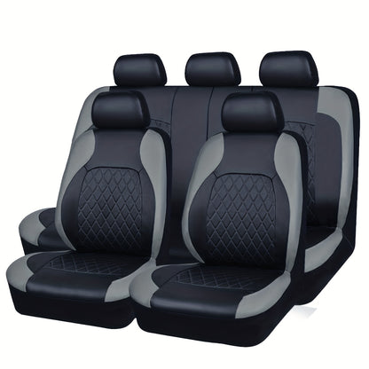 PU Leather Car Seat Covers for 5-Seater Vehicles