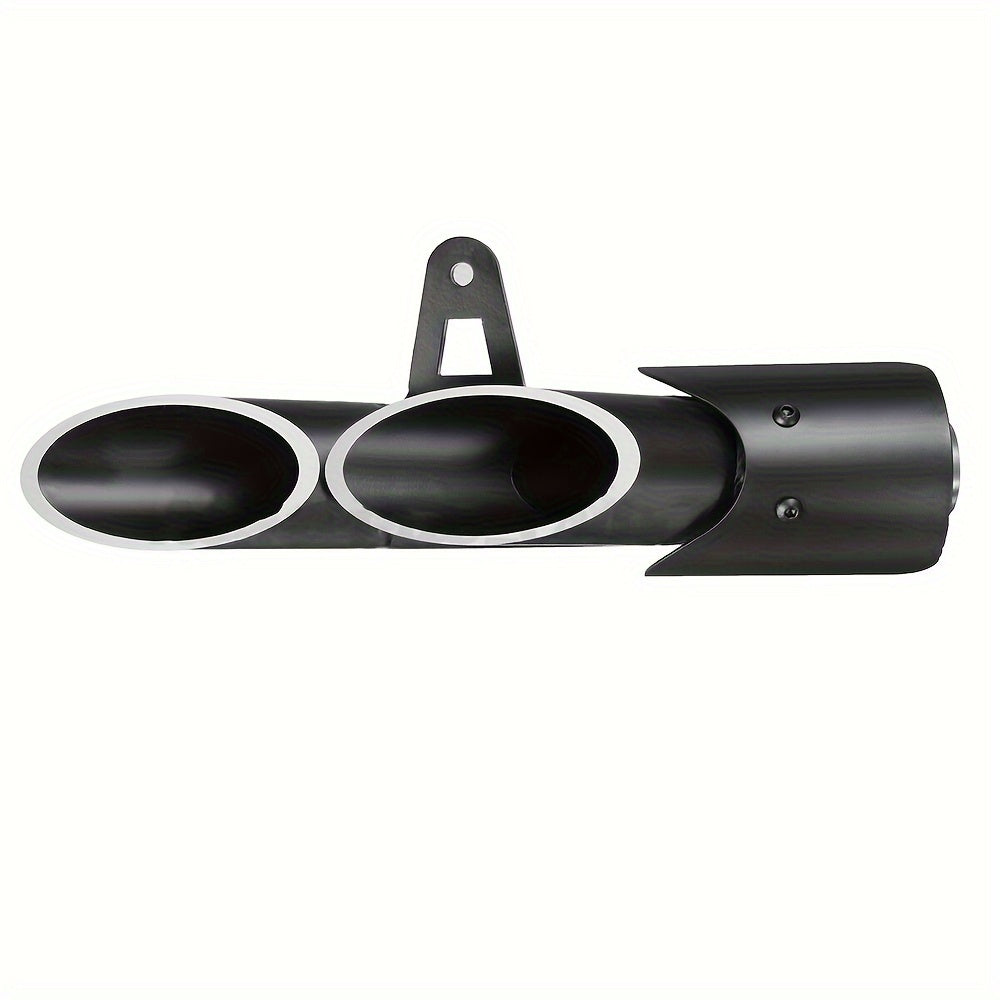 Motorcycle Exhaust Dual Black