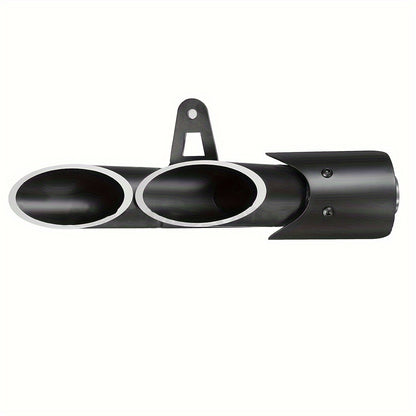Motorcycle Exhaust Dual Black