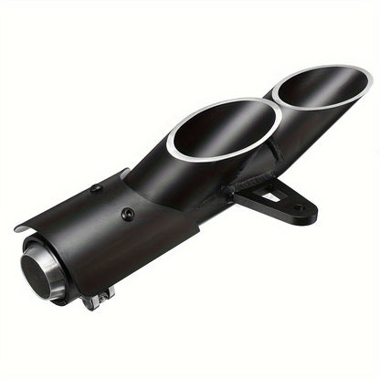 Motorcycle Exhaust Dual Black